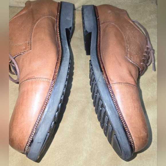 Apex  Lexington Cap Toe Leather Oxford Comfort Mens Shoes Size 11 Wide - Picture 4 of 15